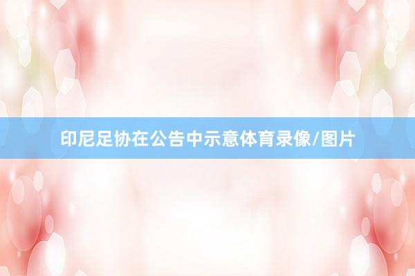 印尼足协在公告中示意体育录像/图片