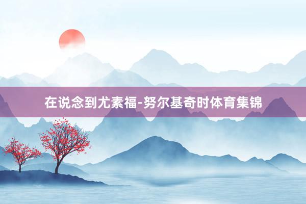 在说念到尤素福-努尔基奇时体育集锦