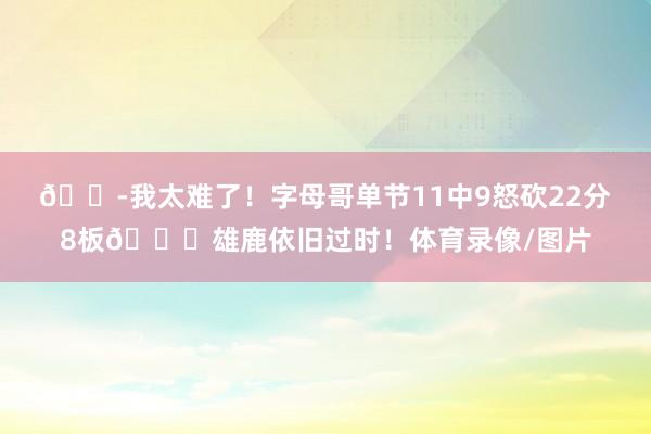 😭我太难了！字母哥单节11中9怒砍22分8板💀雄鹿依旧过时！体育录像/图片