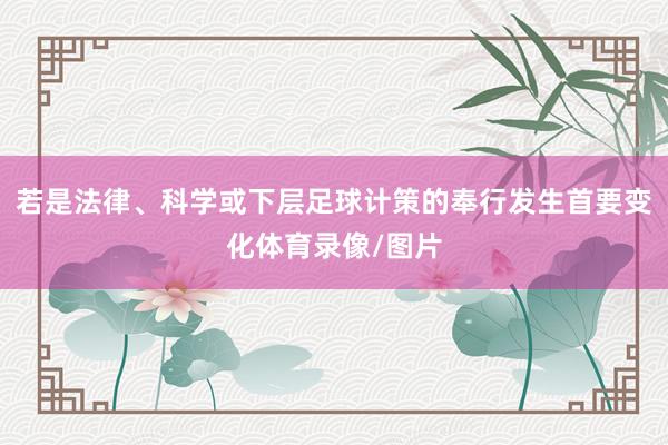 若是法律、科学或下层足球计策的奉行发生首要变化体育录像/图片