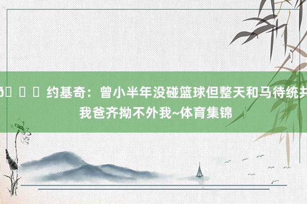 🐎约基奇：曾小半年没碰篮球但整天和马待统共 我爸齐拗不外我~体育集锦