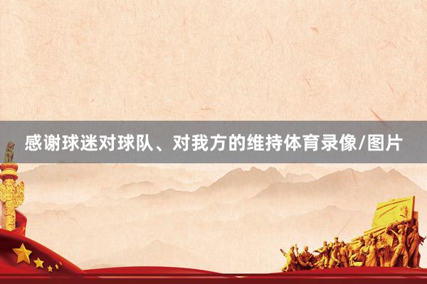 感谢球迷对球队、对我方的维持体育录像/图片