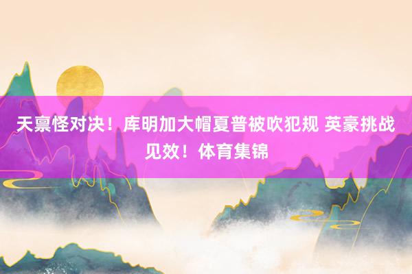 天禀怪对决！库明加大帽夏普被吹犯规 英豪挑战见效！体育集锦