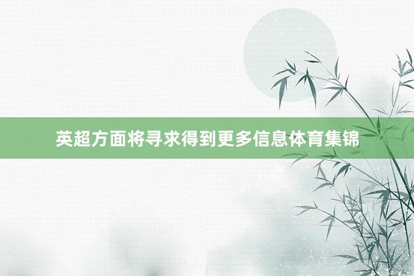 英超方面将寻求得到更多信息体育集锦