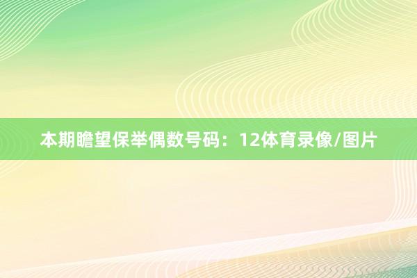 本期瞻望保举偶数号码:12体育录像/图片
